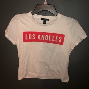 Crop, “Los Angeles” forever21 tee